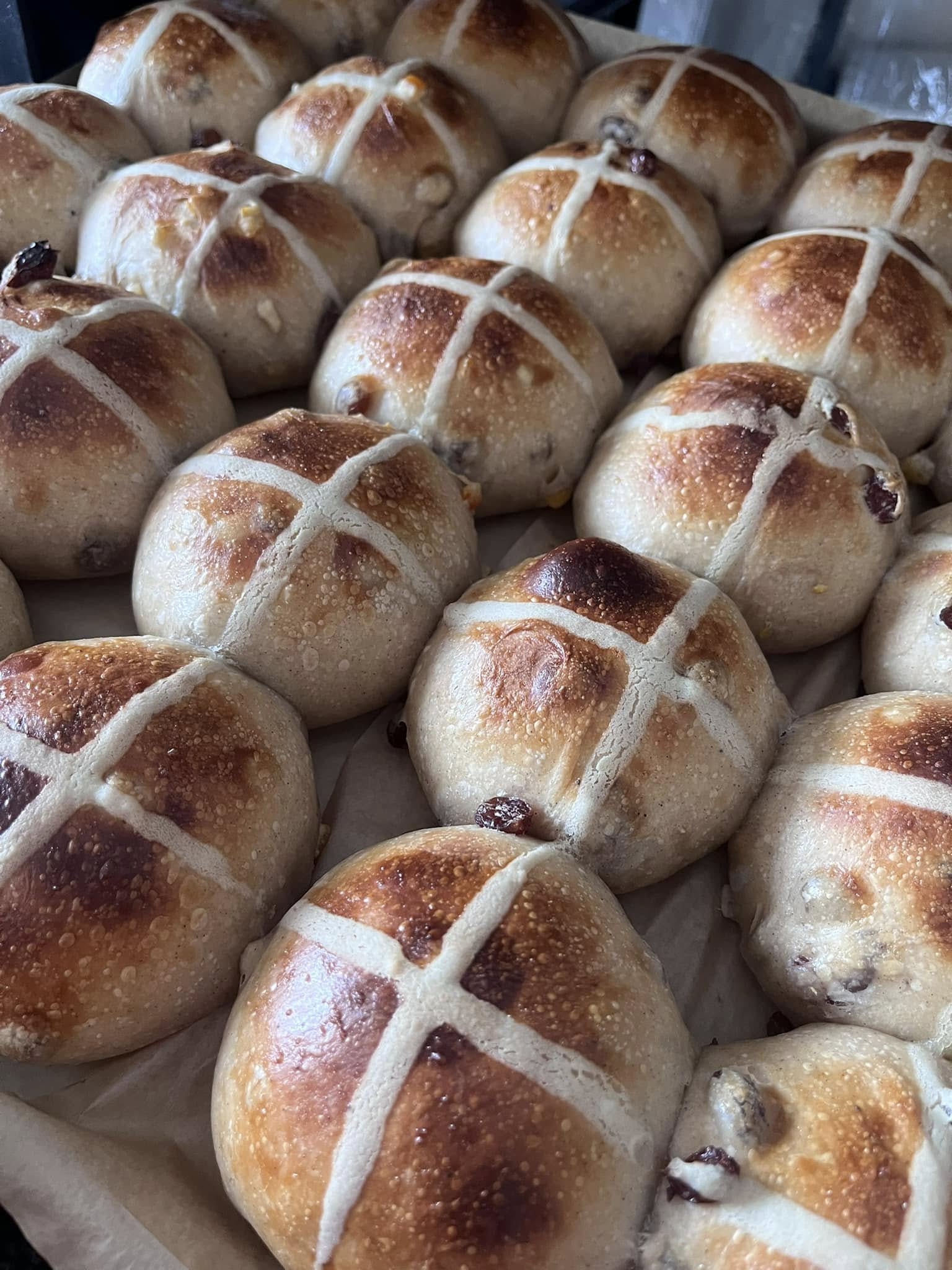 Baked crusty bread