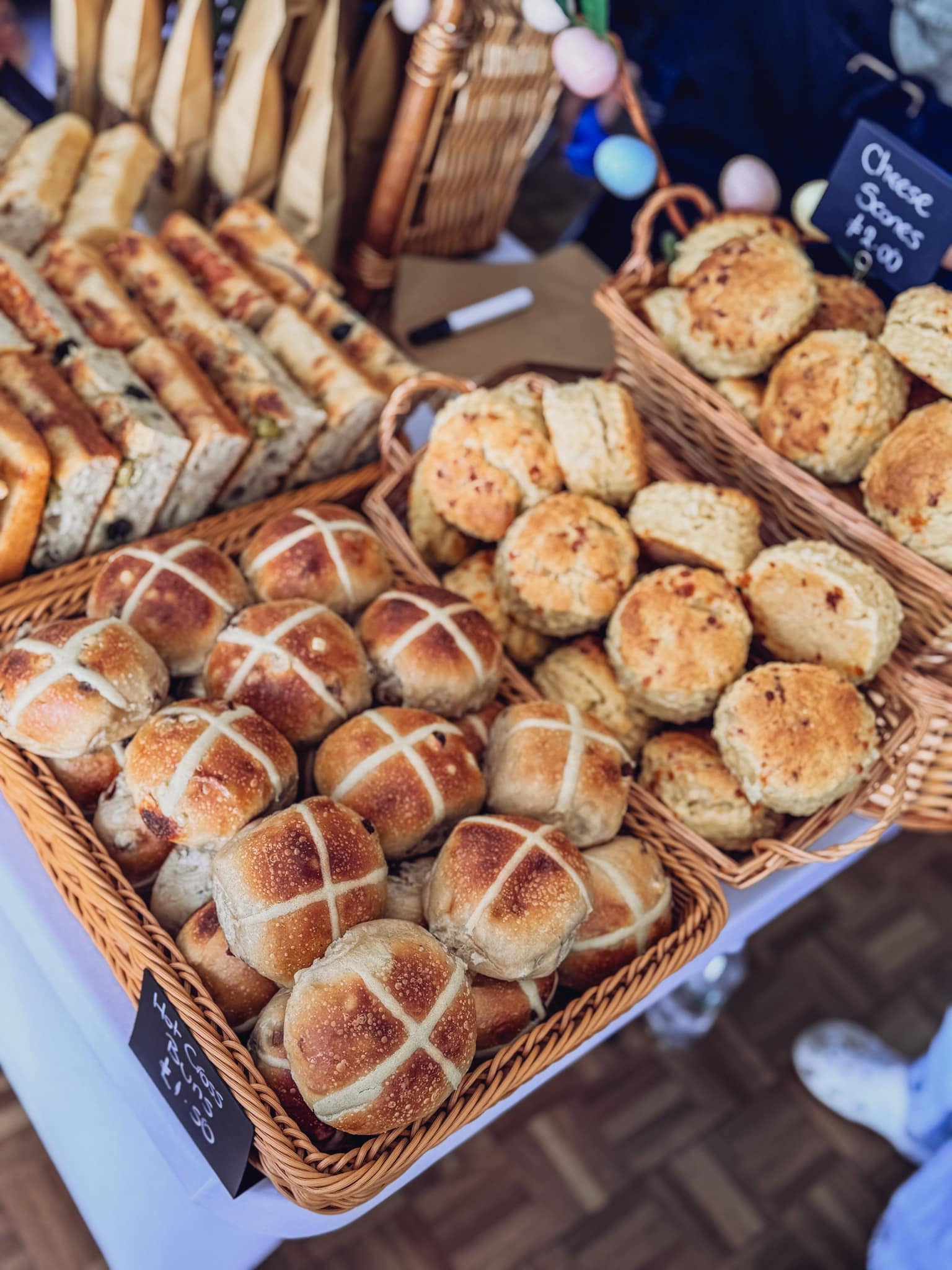 Baked crusty bread