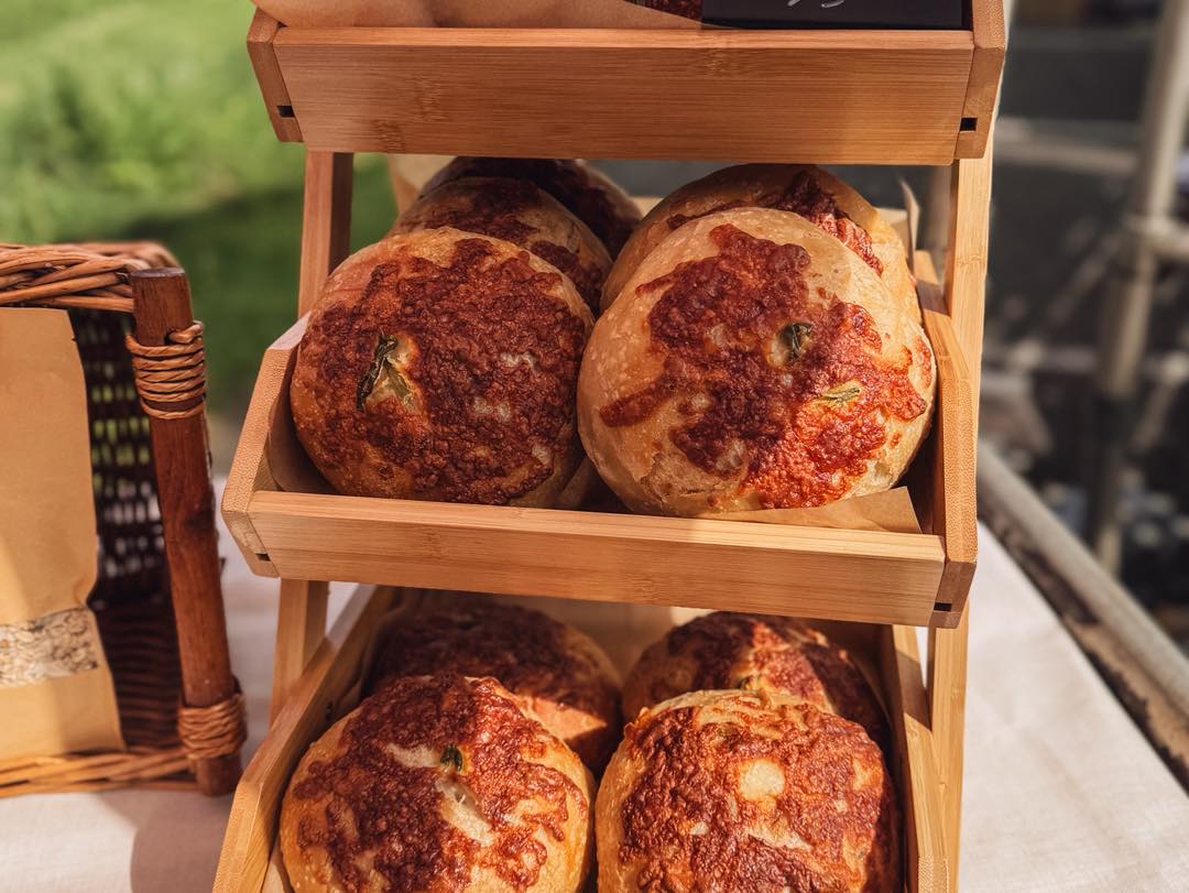 Baked crusty bread