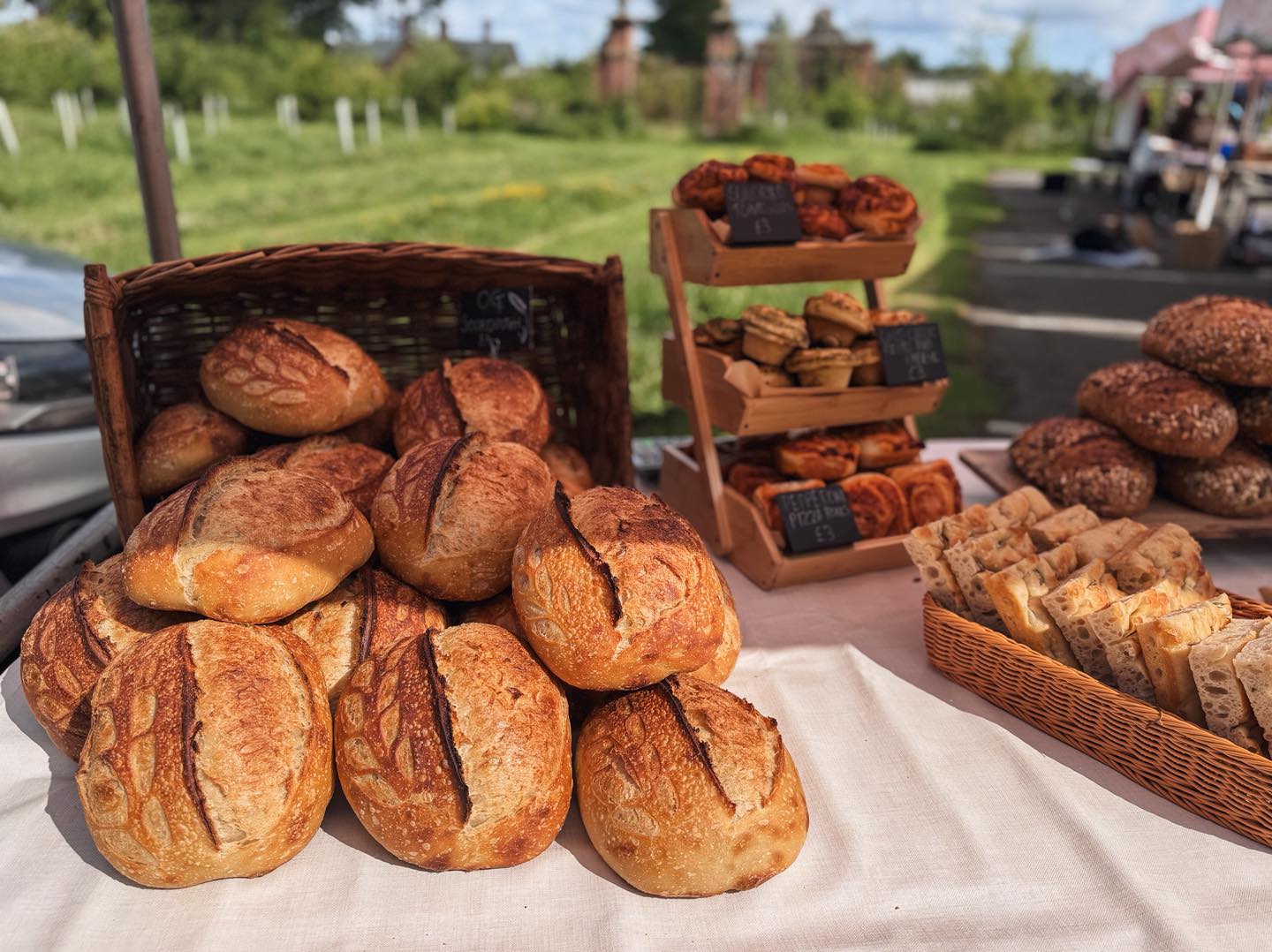 Baked crusty bread